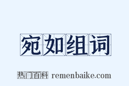 宛如组词是什么意思的图片